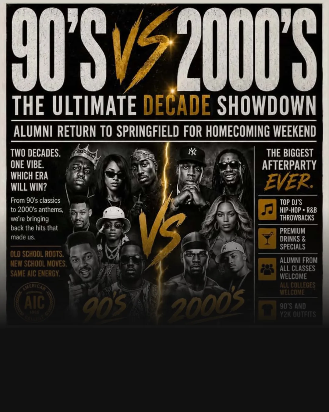 90's vs 2000's homecoming flyer